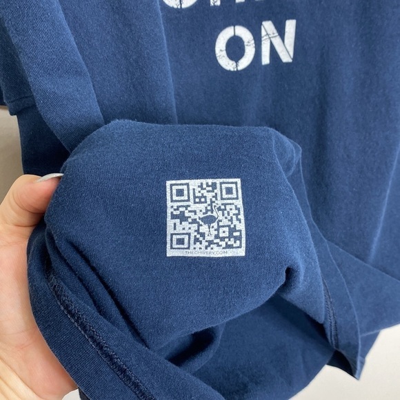 The Chivery Men's Chive Keep Calm and Chive On Navy Blue Graphic T-Shirt - Picture 4 of 6